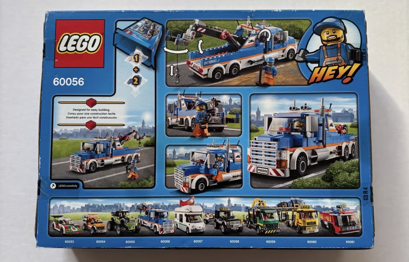 LEGO City 60056 Tow Truck – Heavy Recovery Vehicle (Brand New & Sealed | Retired Set) - Image 2